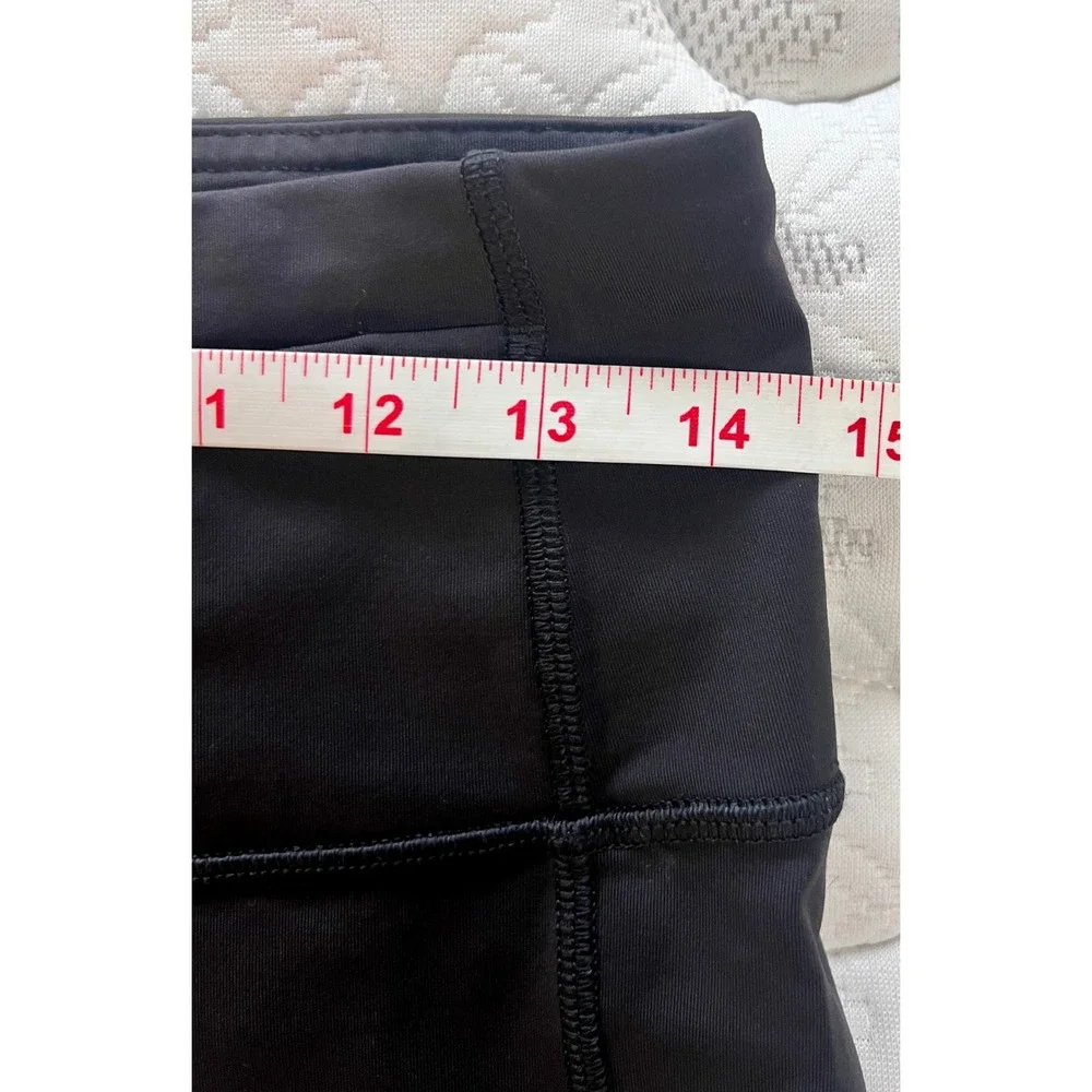 Lululemon Leggings Womens 8 Black Cropped Mesh Panel Athletic Workout‎ Gym